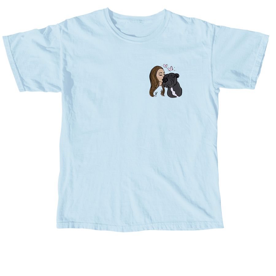 "Nicole and Finn" Butterfly Color Tee, a Chambray Comfort Colors Unisex Tee