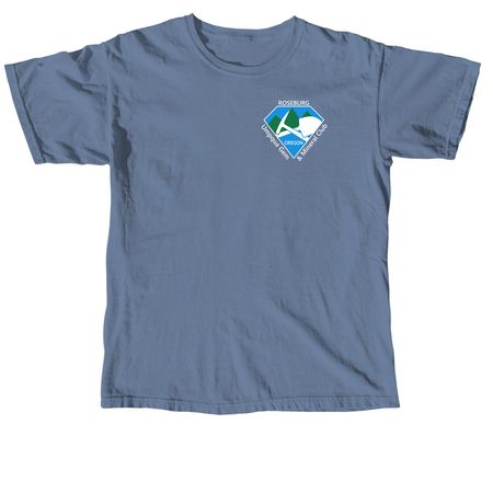Logo Front SuperPower Back, a Blue Jean Comfort Colors Unisex Tee