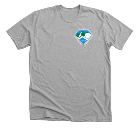 Logo Front SuperPower Back, a Athletic Heather Premium Unisex Tee