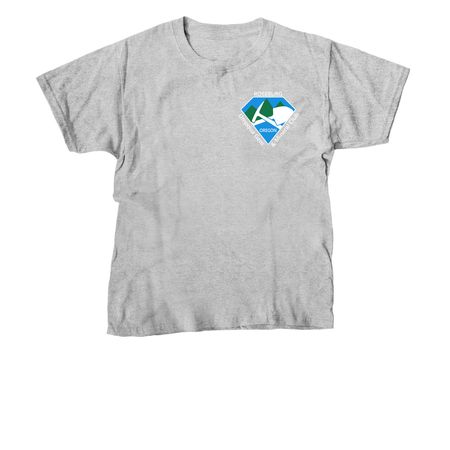 Logo Front SuperPower Back, a Sport Grey Youth Unisex Tee