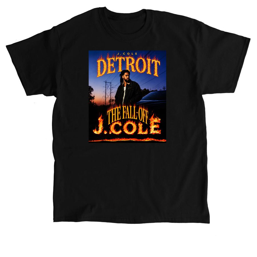 J Cole&nbsp;Little Caesars Arena Merch -&nbsp;Detroit, a Black Classic Unisex Tee