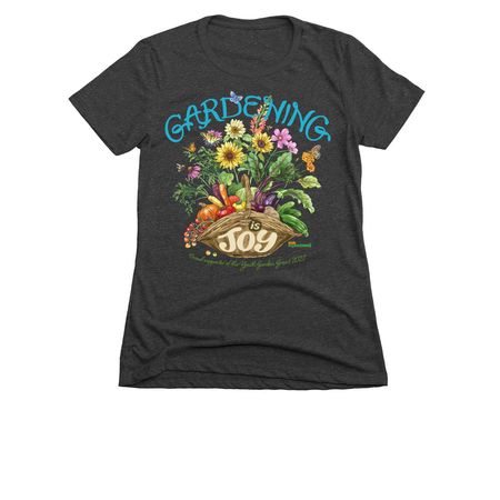 Gardening is Joy! Youth Garden Grant 2027, a Charcoal Women's Slim Fit Tee