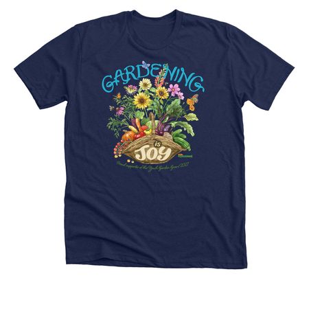 Gardening is Joy! Youth Garden Grant 2027, a Solid Navy Blend Premium Unisex Tee