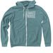 Amate House Zip-Up Hoodie, a Heather Deep Teal Zip Up Hoodie
