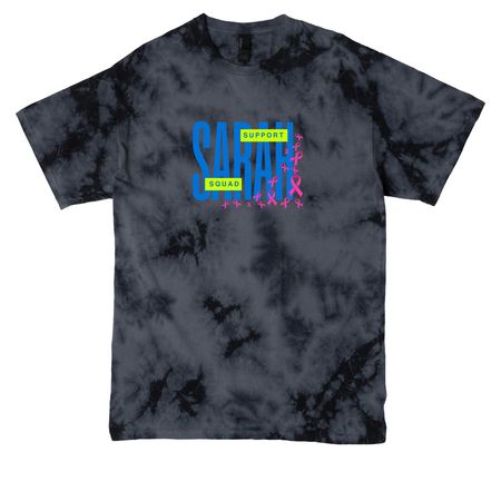 Sarah Squad, a Black Crystal Tie Dye Tee