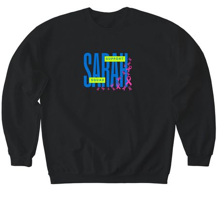 Sarah Squad, a Black Softstyle Crewneck Sweatshirt