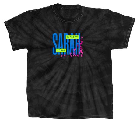 Sarah Squad, a Black Classic Tie Dye Tee