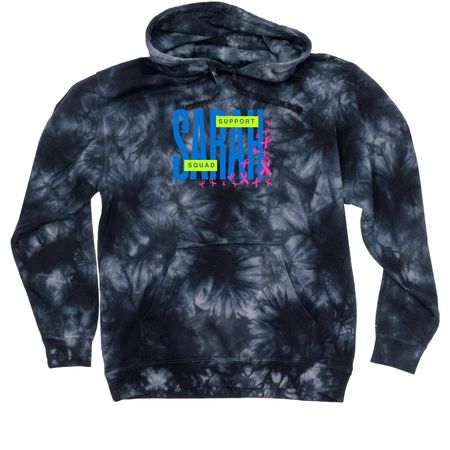 Sarah Squad, a Black Tie Dyed Pullover Hoodie