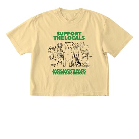 Support the Locals, a Butter Comfort Colors Boxy Tee