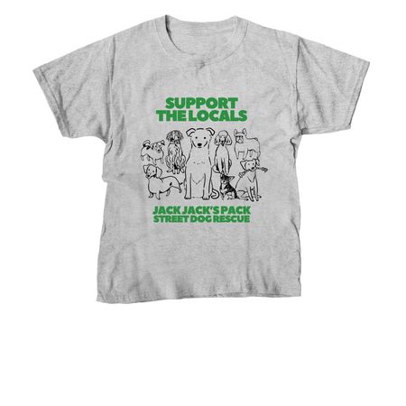 Support the Locals, a Sport Grey Youth Unisex Tee