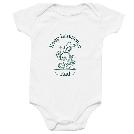 This Baby Saves Farms, a White Infant Onesie