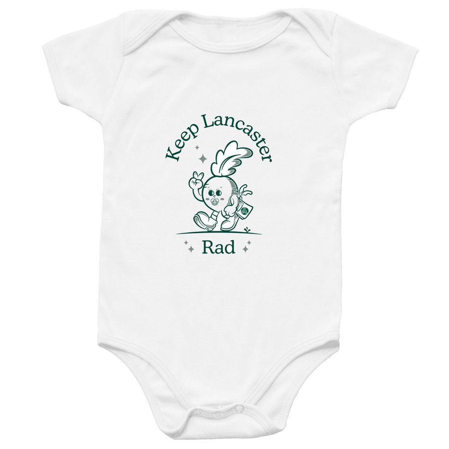 This Baby Saves Farms, a White Infant Onesie