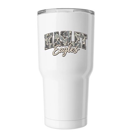 Camo Haslet Tumbler, a White Insulated Tumbler