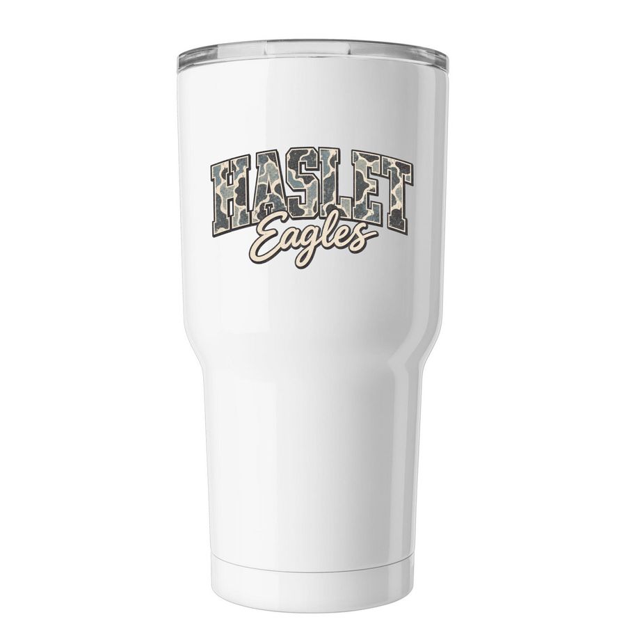 Camo Haslet Tumbler, a White Insulated Tumbler