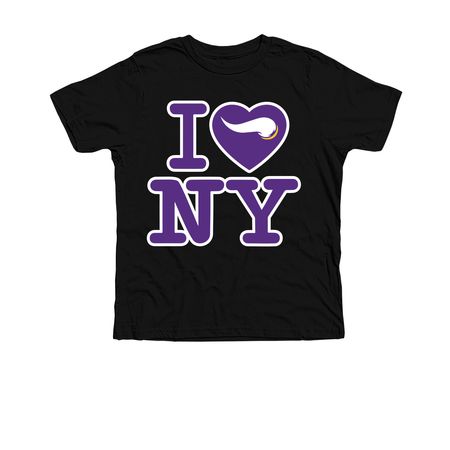 I Heart NY SKOL, a Solid Black Blend Premium Youth Tee