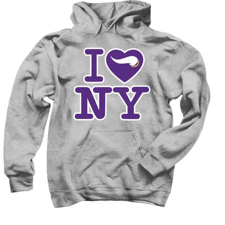I Heart NY SKOL, a Sport Grey Pullover Hoodie
