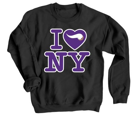 I Heart NY SKOL, a Black Crewneck Sweatshirt