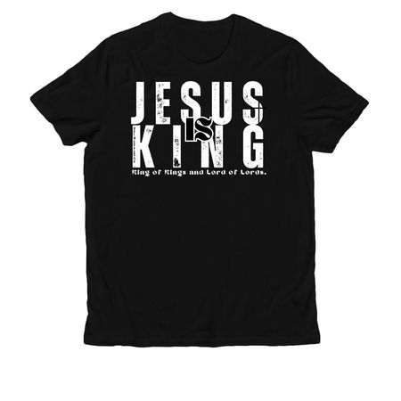 Jesus is King t shirt, a Deep Black Allmade Organic Cotton Unisex Tee