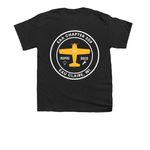 Classic T-Shirts, a Black Youth Unisex Tee (back-view)
