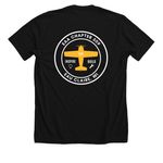 Classic T-Shirts, a Solid Black Blend Premium Unisex Tee (back-view)