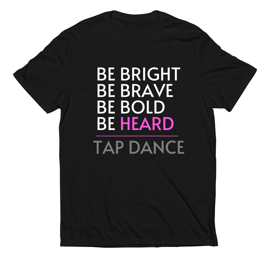 Boni's Tap Dance 'Be Heard' Apparel, a Deep Black Allmade Eco Triblend Unisex Tee