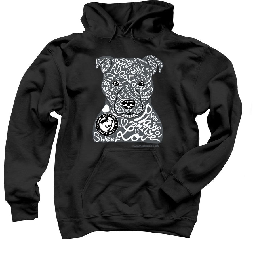 Proud Pitbull!, a Black Pullover Hoodie