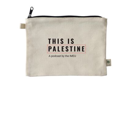 This Is Palestine Pouch, a Natural 9"x7" Hemp Blend Pouch