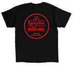 Red Logo with Red Lettering, a Black Classic Unisex Tee (back-view)