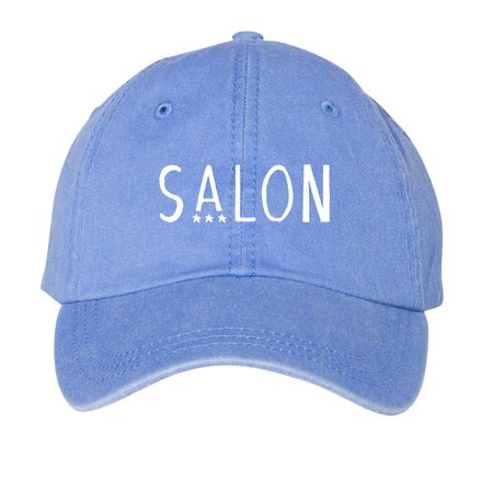 Salon Hat, a Periwinkle Printed Pigment Dye Baseball Cap