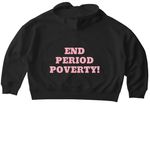 May is Menstrual Hygiene Month, a Black Stanley/Stella Women?s Stella Ida Zip Up Pullover Hoodie (back-view)