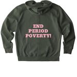 May is Menstrual Hygiene Month, a Khaki Green Stanley/Stella Unisex Cultivator 2.0 Zip Up Pullover Hoodie (back-view)