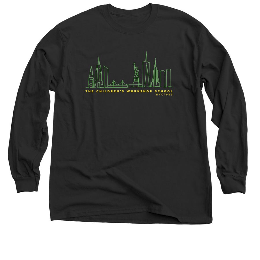 CWS NYC Skyline Tank/Tee/Hoodie/Sweatshirt, a Black Classic Long Sleeve Tee