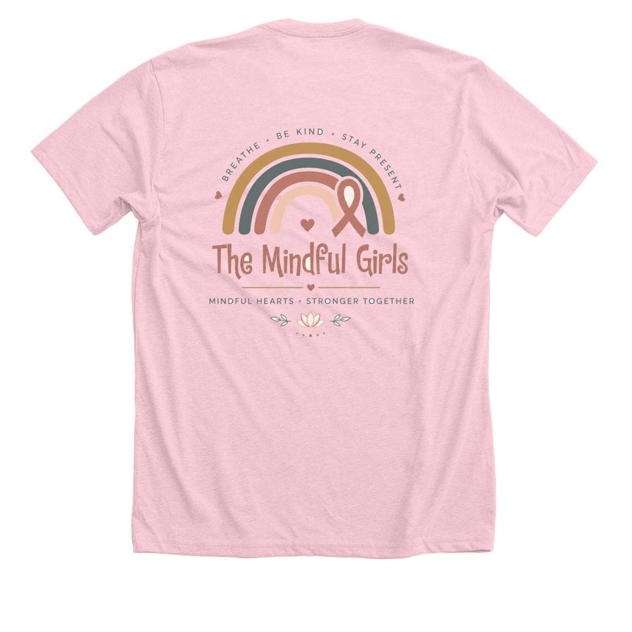 The Mindful Girl Shirts, a Heather Pink Premium Unisex Tee (back-view)