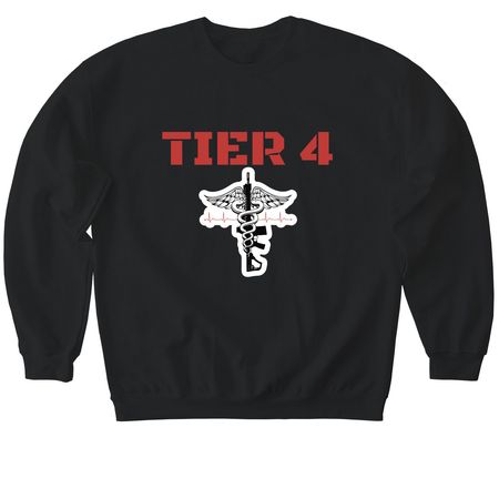 Tier 4, a Black Softstyle Crewneck Sweatshirt