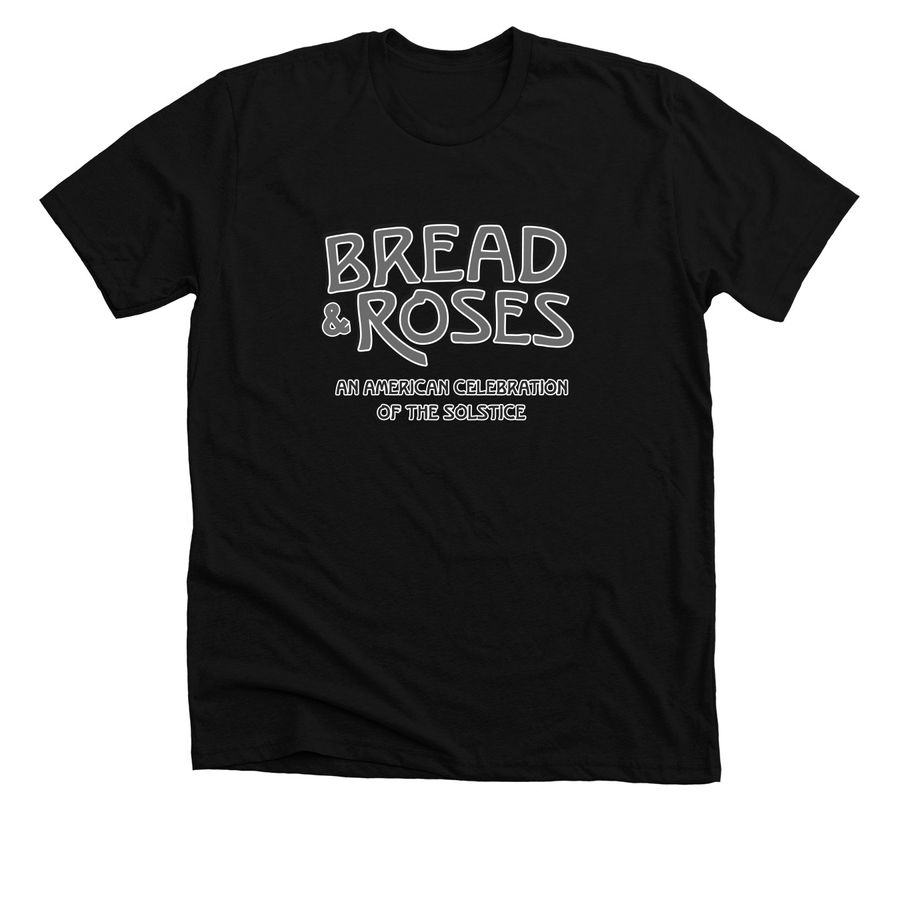 Bread & Roses- B&W, a Solid Black Blend Premium Unisex Tee