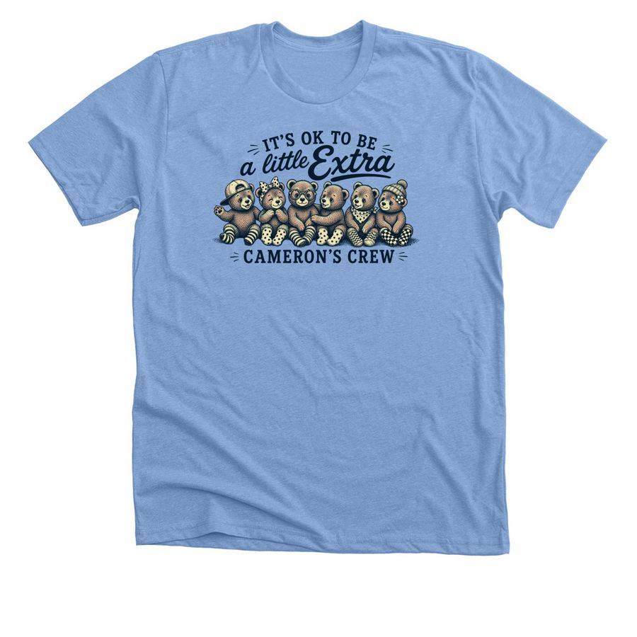 Cameron's Crew 26, a Heather Carolina Blue Premium Unisex Tee