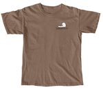 Always Late Delivery Co, a Espresso Comfort Colors Unisex Tee (back-view)