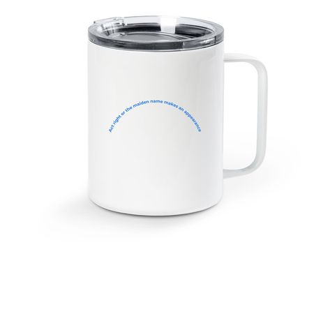 Coffee mug&nbsp;, a White Stainless Steel Travel Mug