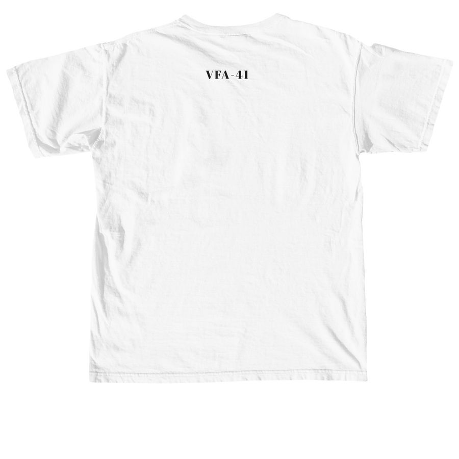 VFA-41 Lady Ace - Black Logo, a White Comfort Colors Unisex Tee (back-view)
