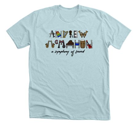 AM Symphony of Sound, a Heather Ice Blue Premium Unisex Tee