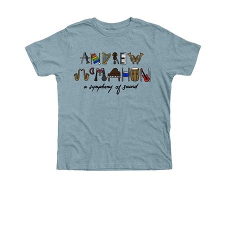 AM Symphony of Sound, a Heather Blue Lagoon Premium Youth Tee
