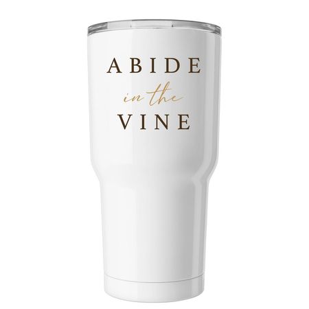 Vineyard Insulated Tumbler, a White Insulated Tumbler (back-view)