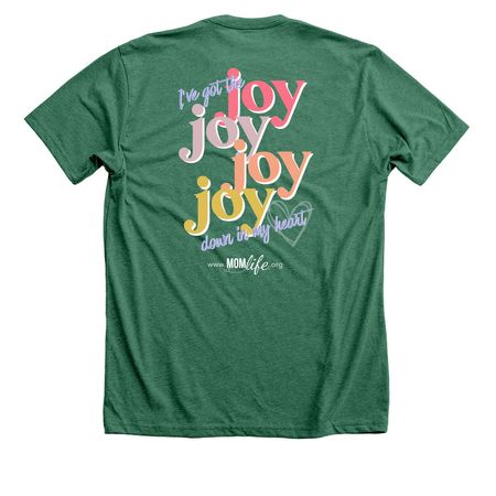 Down in my Heart on back, a Heather Grass Green Premium Unisex Tee