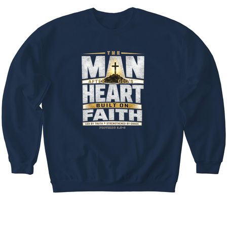Built By Faith Collection, a Navy Softstyle Crewneck Sweatshirt