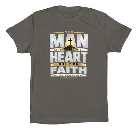Built By Faith Collection, a Asphalt Premium Cotton Tee