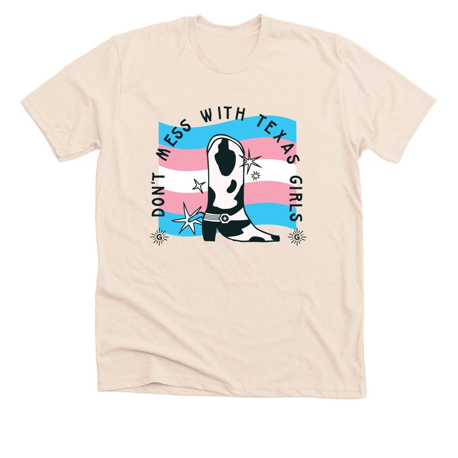 Don't Mess With Texas Girls, a Heather Soft Cream Premium Unisex Tee