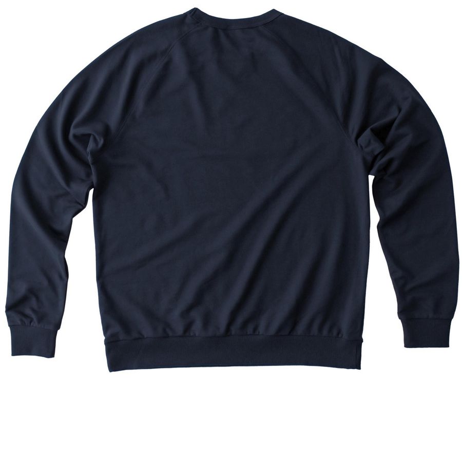 Freedom Shirts, a Night Sky Navy Allmade Organic French Terry Crewneck Sweatshirt (back-view)