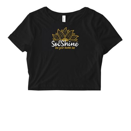 (White Logo) T-shirts & Crops, a Black Women's Fitted Cropped Tee