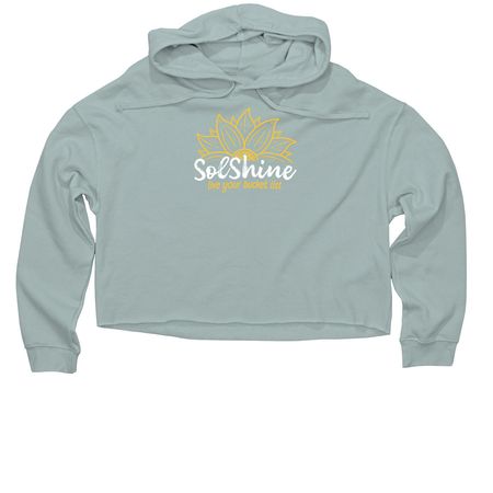 (White Logo) T-shirts & Crops, a Sage Women?s Lightweight Cropped Hoodie
