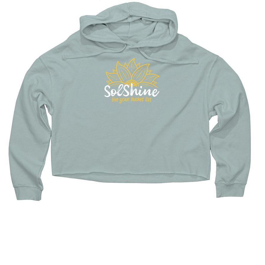 (White Logo) T-shirts & Crops, a Sage Women?s Lightweight Cropped Hoodie